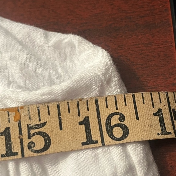 Copper Key A Line Dress White Linen and Cotton Size Large Pockets Lined - Picture 9 of 10